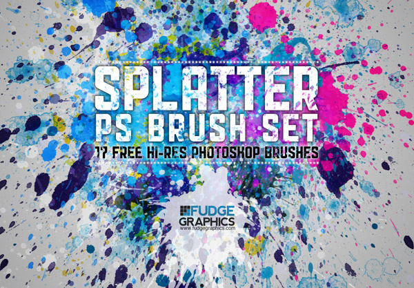 Hi-Res Splatter PS Brush Set