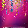 Colorful Confetti Vector Background For Birthday