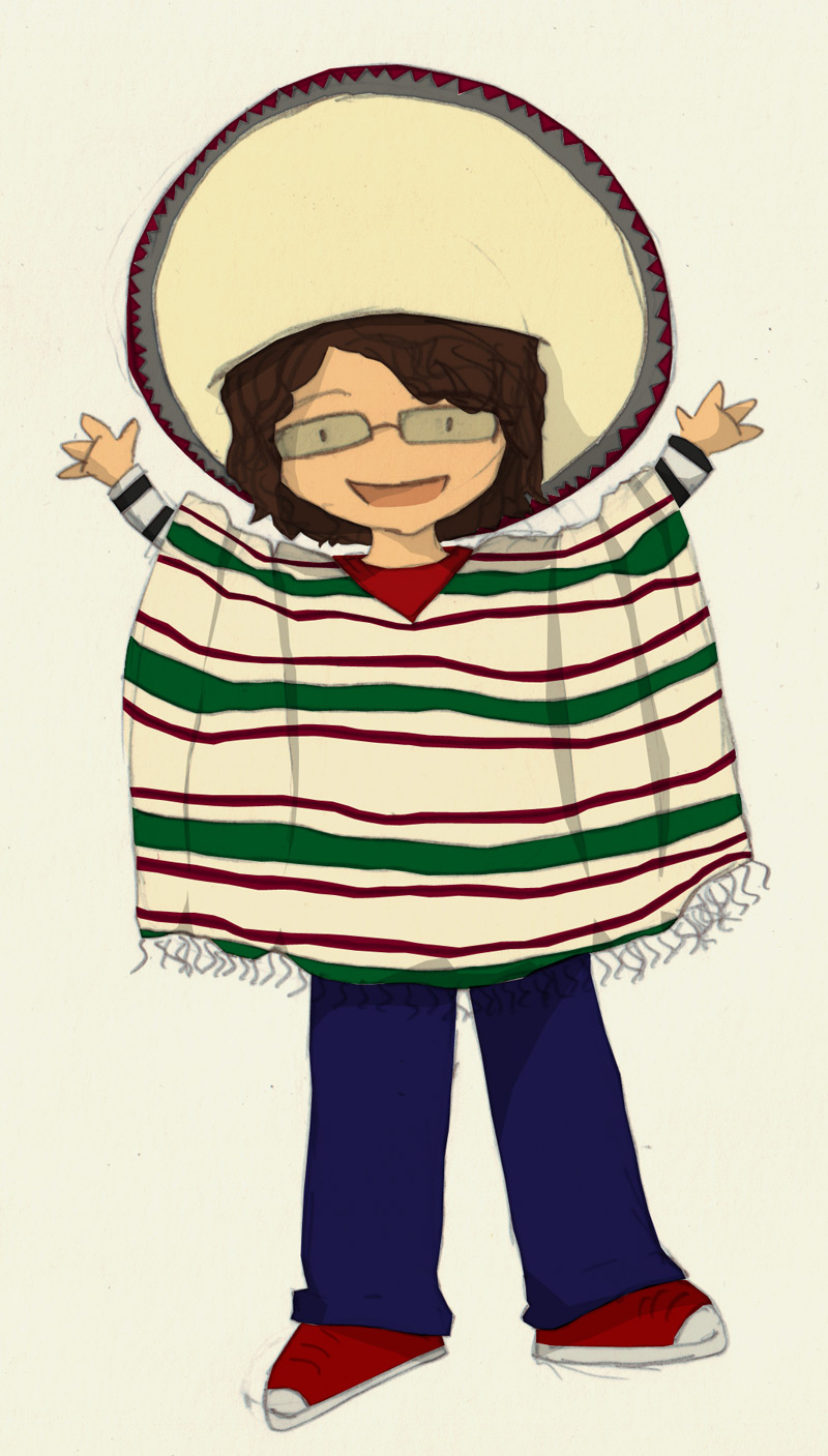 Me in a poncho