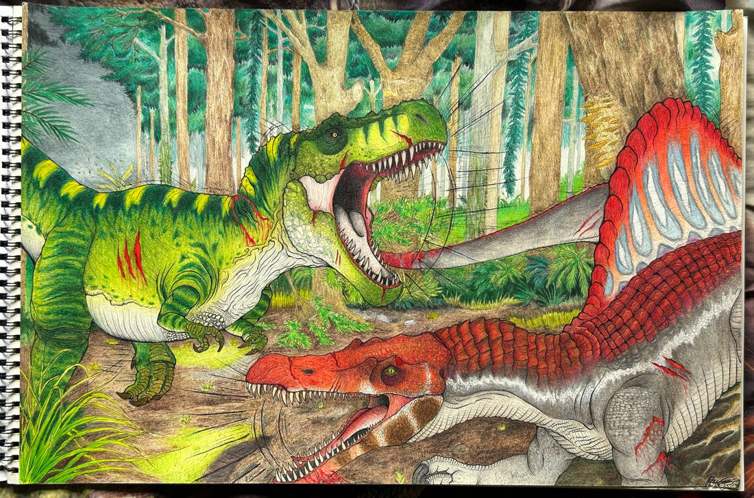 T.Rex vs Spinosaurus by PaulioArt on DeviantArt