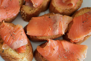 salmon on bread