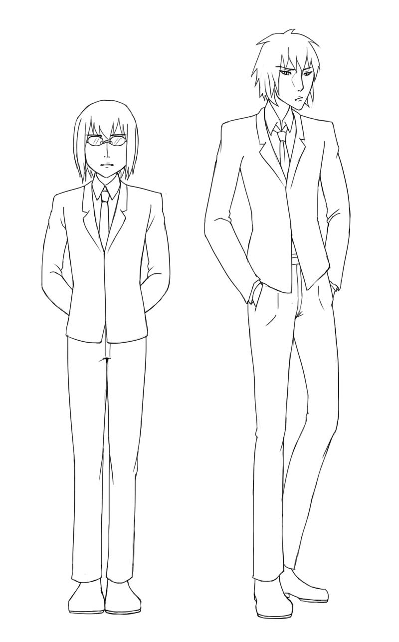 Shinwoo and Ikhan KSA Line Art