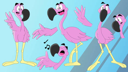 flamingo cartoon character