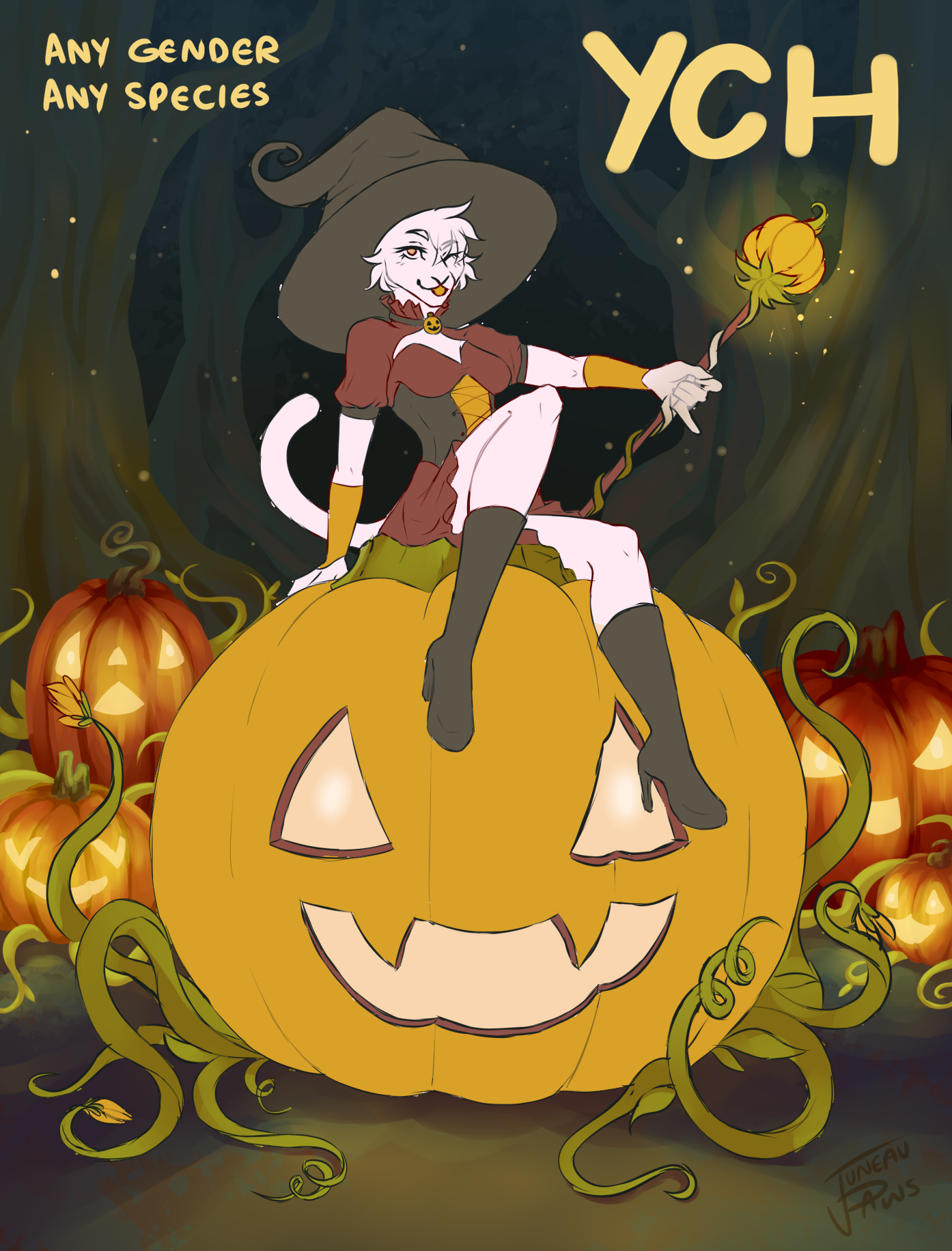 Pumpkin-Witch YCH [OPEN]