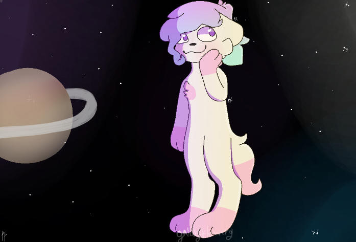 Floofi Rex Floofi galaxies art trade by Galaxyflowerg on DeviantArt