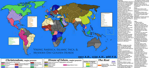 Viking America, Islamic Inca, and the Horde by Goliath-Maps