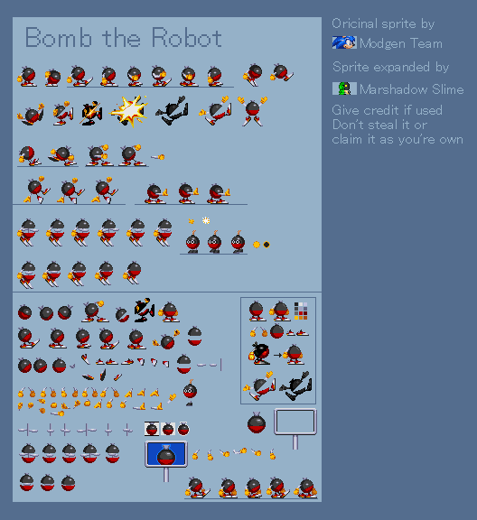 Sonic Modgen Bomb Expanded sprites by MarshadowSlime on DeviantArt