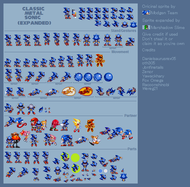 Metal Sonic Sprites - Colaboratory