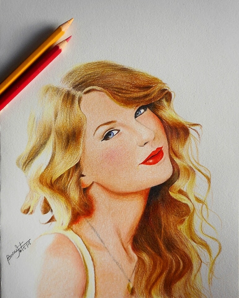 Colored Pencil Drawing of Taylor Swift by emmaswiftfan on DeviantArt