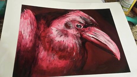 Monochromatic Crow Acrylic