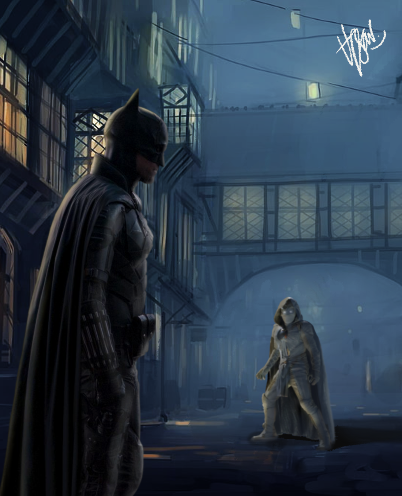 The Batman Vs The Moon Knight!!! by Uootsav on DeviantArt