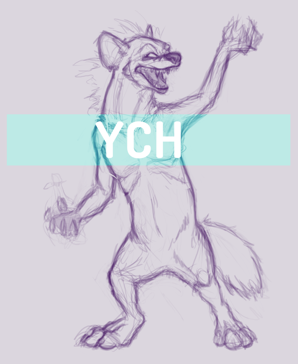 YCH Hyena pose - SOLD