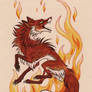 Original Art at Eurofurence: Fox in the Fire