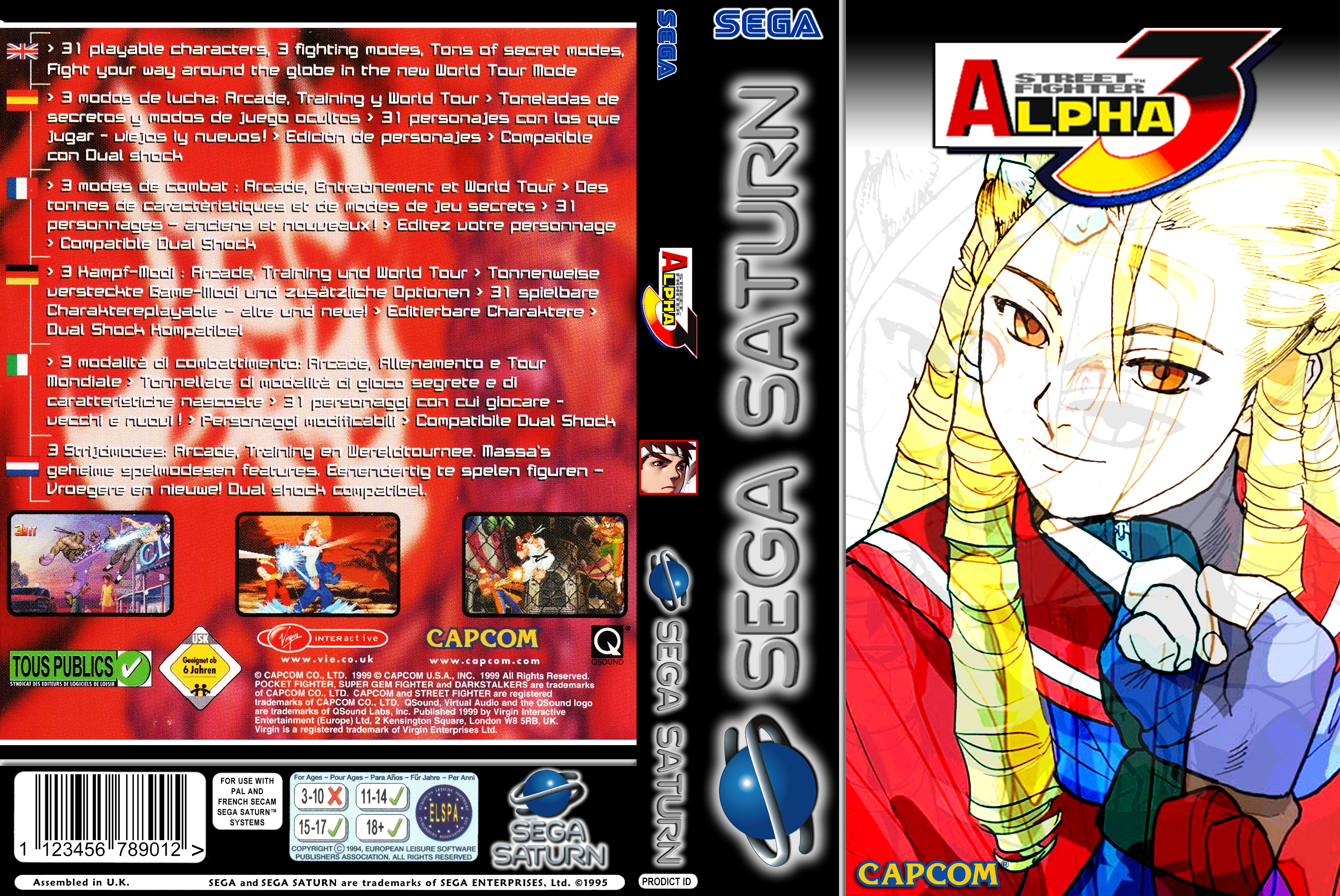 What if Street Fighter 3 New Generation was released on the Sega Saturn?  Fan cover made by me : r/SegaSaturn