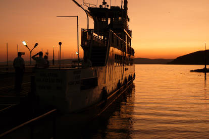 Ship in lake Balaton