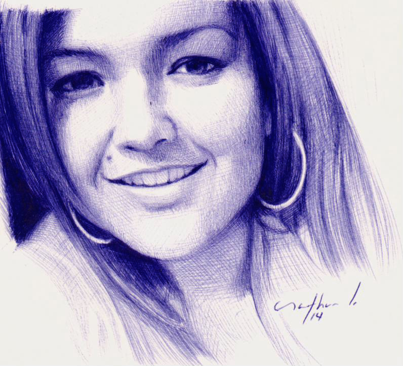 Barbara - ballpoint pen sketch