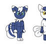 Meowstic male and female in my style