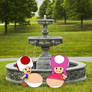 Chubby/Fat Overweight Toad and Toadette at the fou