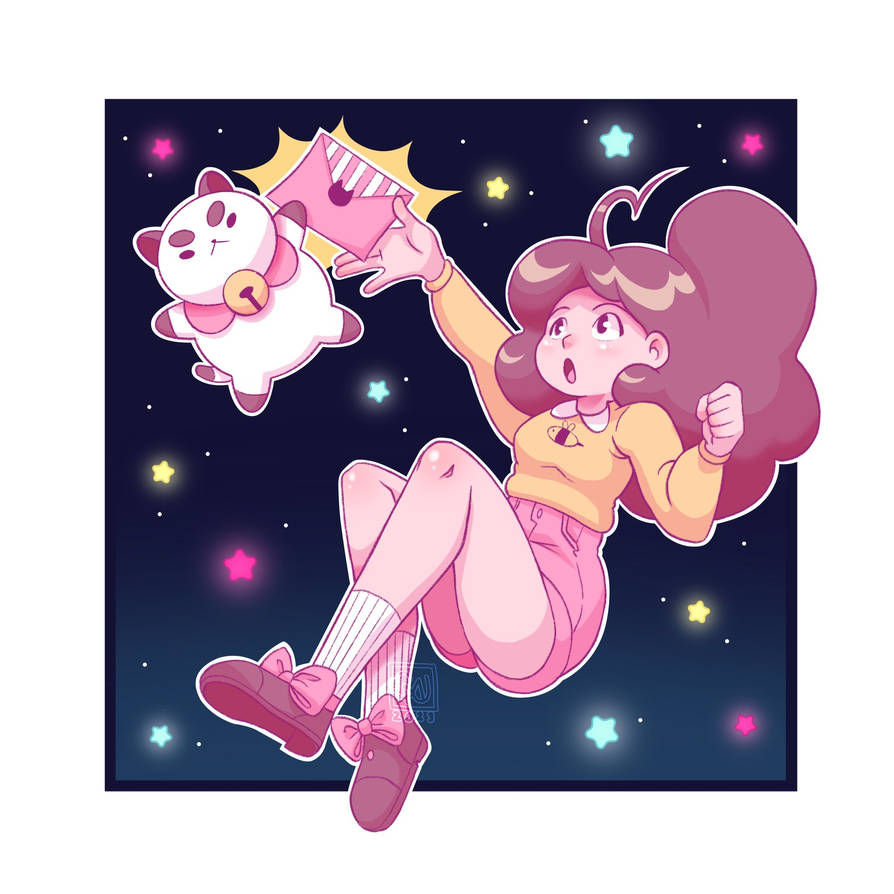 Bee and Puppycat Lazy in Space by TheGreenNymph on DeviantArt