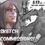 SKETCH COMMISSIONS! (URGENT lIMITED RECRUITMENT)