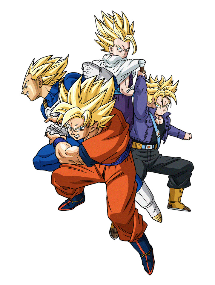 Trunks Gohan Goku Gotenks Dragon Ball Z Dokkan Battle, goku