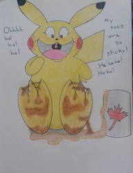 Pikachu LOVES pancake syrup!