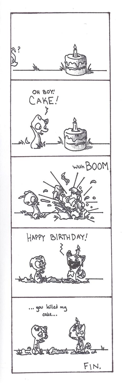 Cartoon Cake Exploding Cartoon Exploding Cake