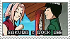 Stamp: Sakura x Rock Lee by sirbartonslady