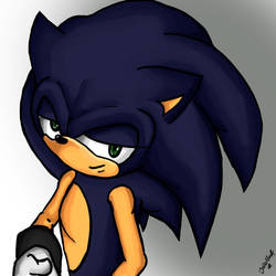 :smashbros:Black Sonic the hedgehog by Jazz-M-Ink