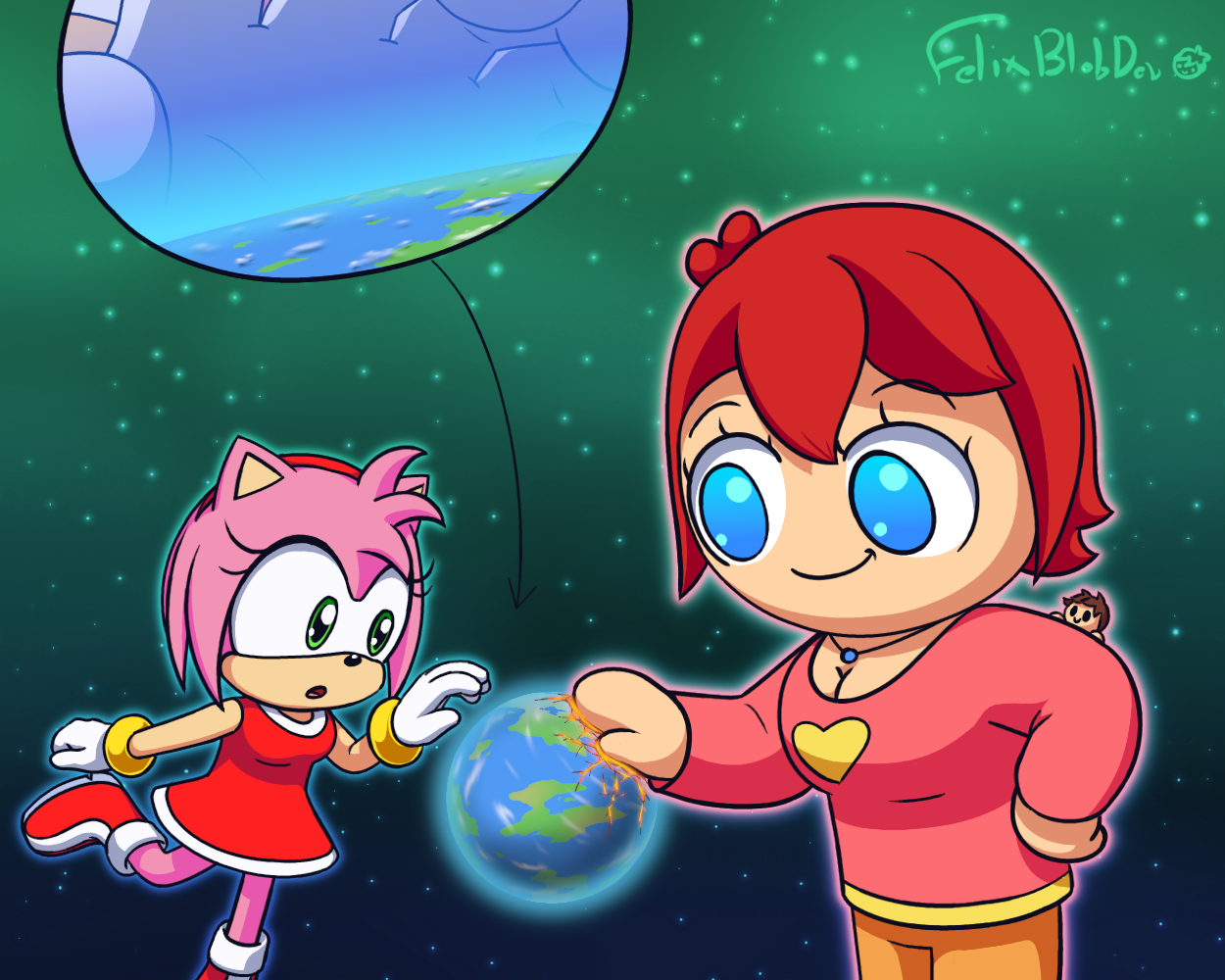 Comm: Giant Amy (Sonic) by Silver8lue on DeviantArt