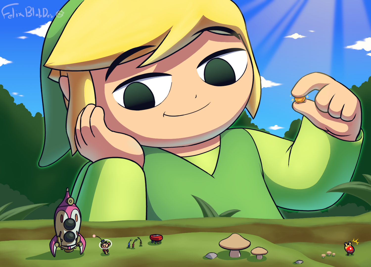 Toon Link Livesey Walk by FelixBl0bDev on DeviantArt