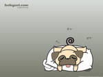 A Sleepy Pug Wallpaper by lafhaha