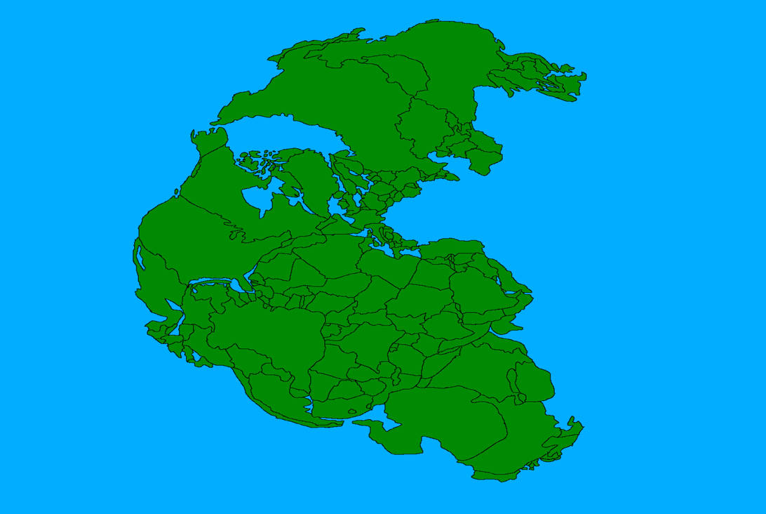 Pangea map with modern day borders by CTGYTDevianart on DeviantArt