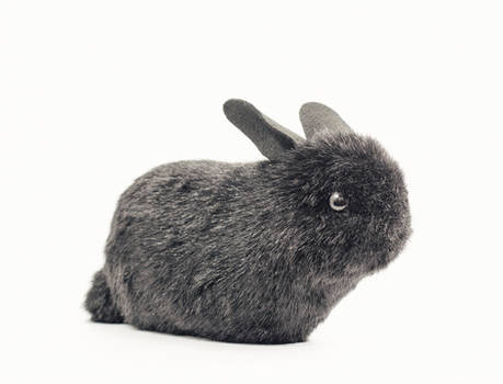 Art toy black bunny