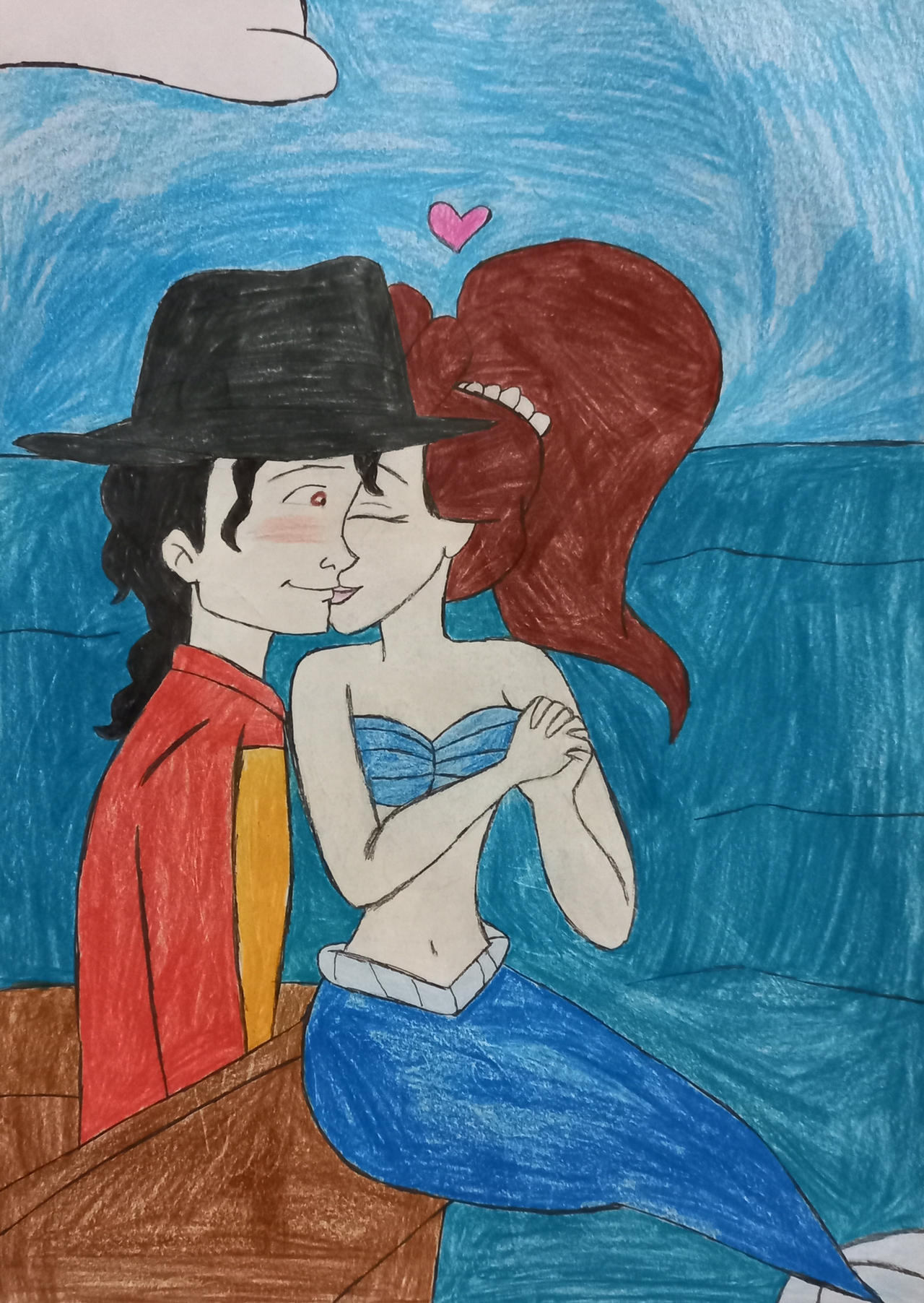 Human Deviantart Mermaid And Human by Vikkiedraws18 on DeviantArt