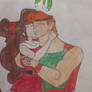 Kissing Under Mistletoe - Herc And Meg