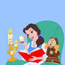 Belle, Chip, Lumiere And Cogsworth