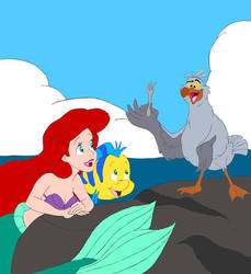 Ariel, Flounder And Scuttle