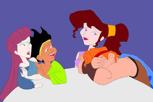 Hercules, Meg, Icarus And Cassandra