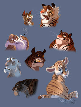 Cartoony tigers