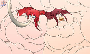 Blobface Rias Gremory and Erza Escarlet