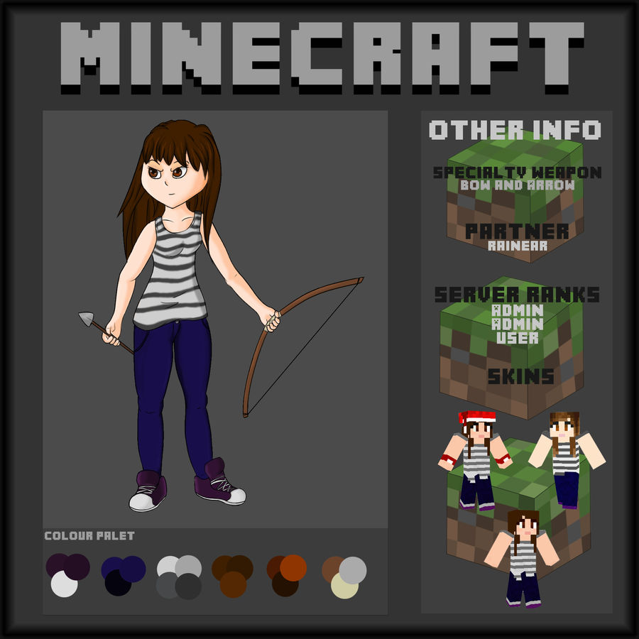 Minecraft Player Refrence Minecraft Character Ref by Spotedshadow on DeviantArt