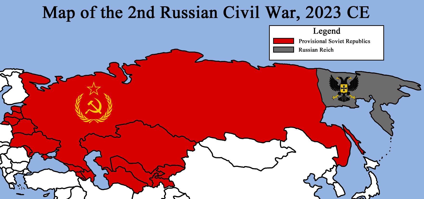 Map of the 2nd Russian Civil War, 2023 CE by RedRich1917 on DeviantArt