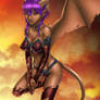 sitting winged Succubus SFW