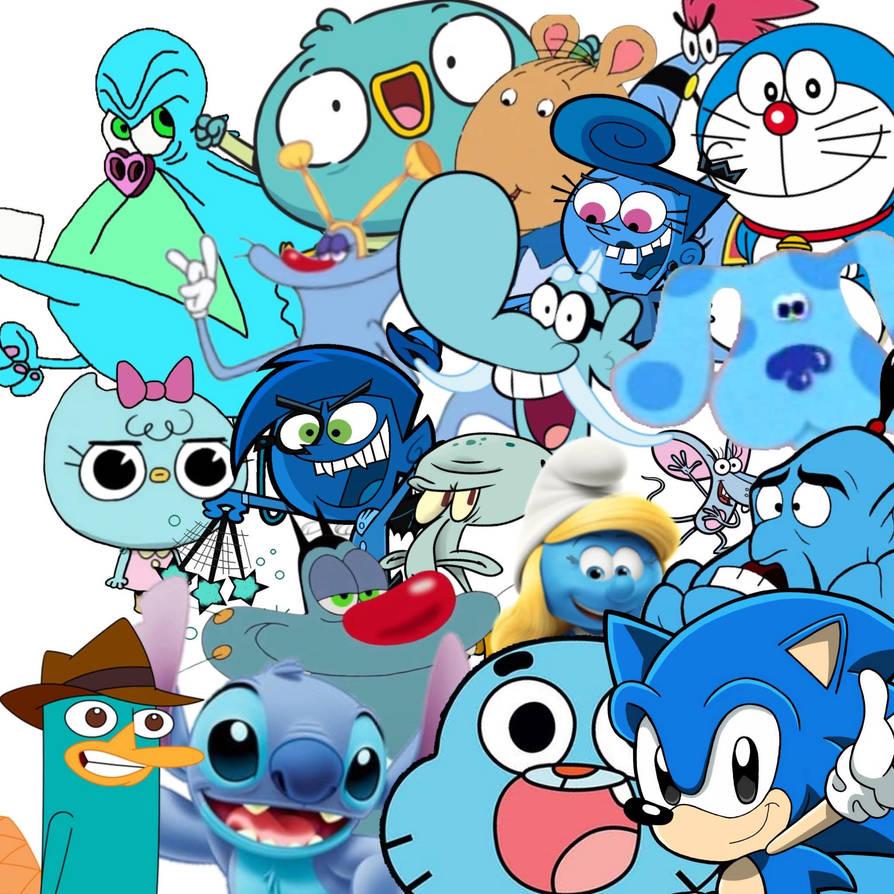 Blue cartoon characters by Teisha83 on DeviantArt