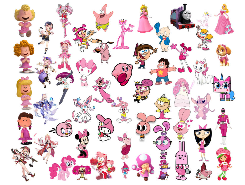 Pink Character Color Pink characters by Teisha83 on DeviantArt