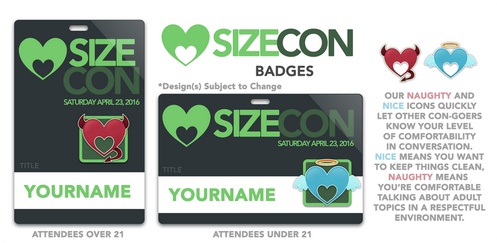 SizeCon Badges!! by SizeCon