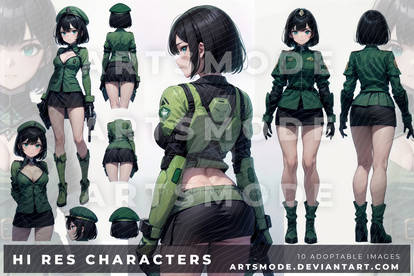 Adoptable Green Girl Solider Set #8 (10 imgs)