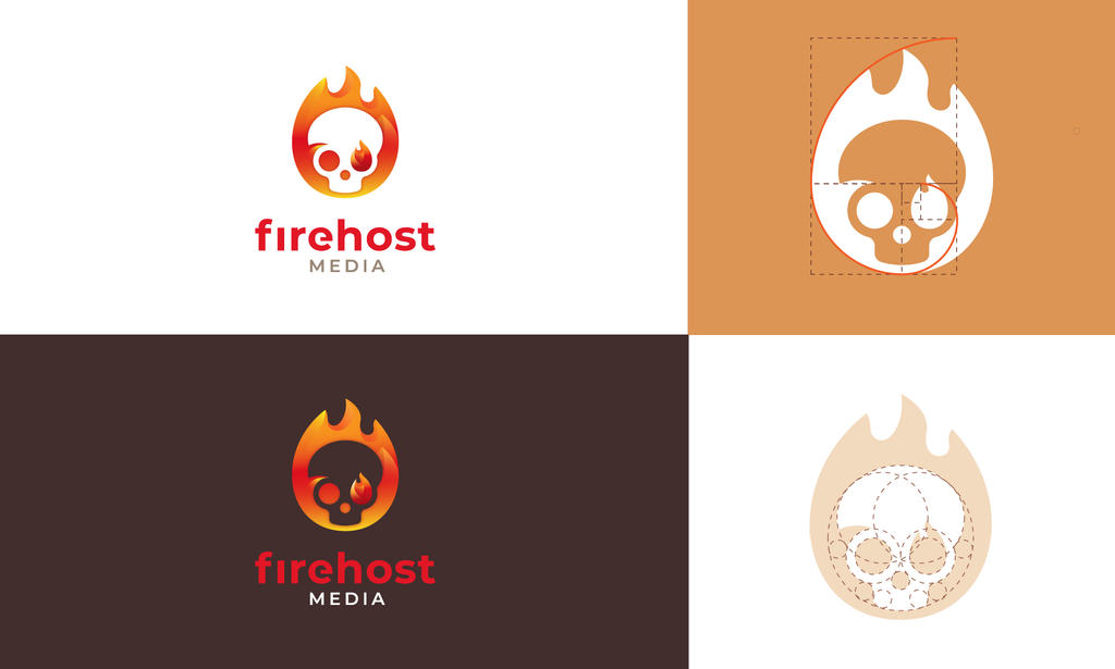 Firehost logo using golden ratio grids by Dainogo on DeviantArt