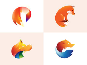 Fox - Wolf Logo Design and Golden Ratio Grid